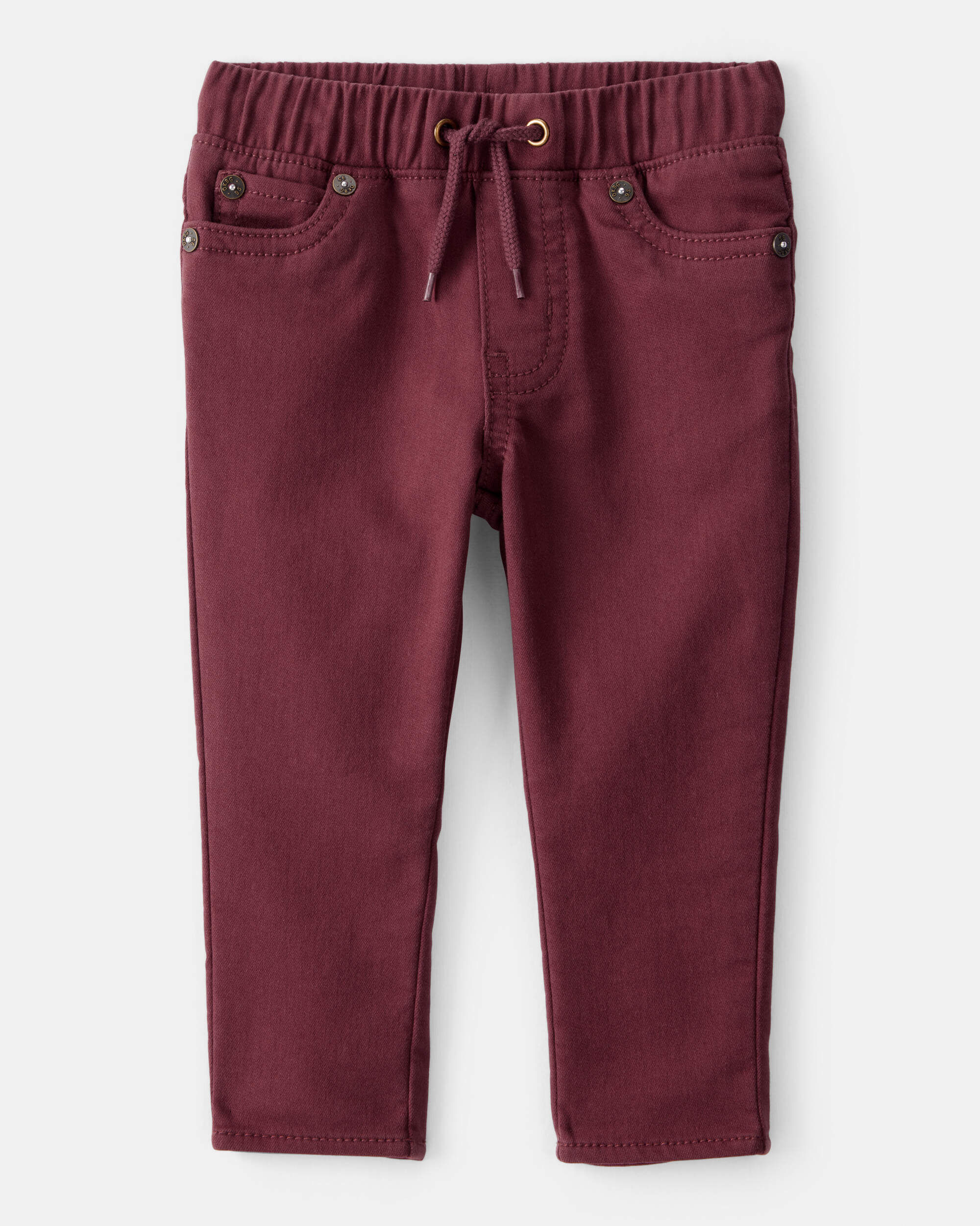 Baby Boy Cotton Pull-On Fashion Pants - Red