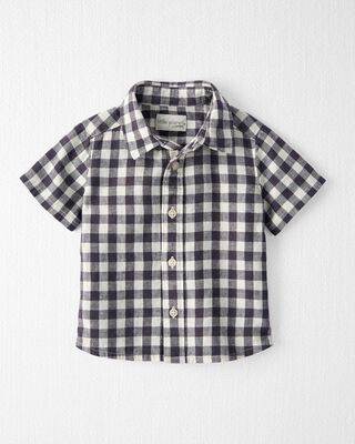 Product image 1 of Baby Gingham Button-Front Shirt Made With Linen