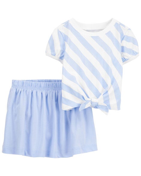  Product image 1 of Baby 2-Piece Striped Top & Skort Set