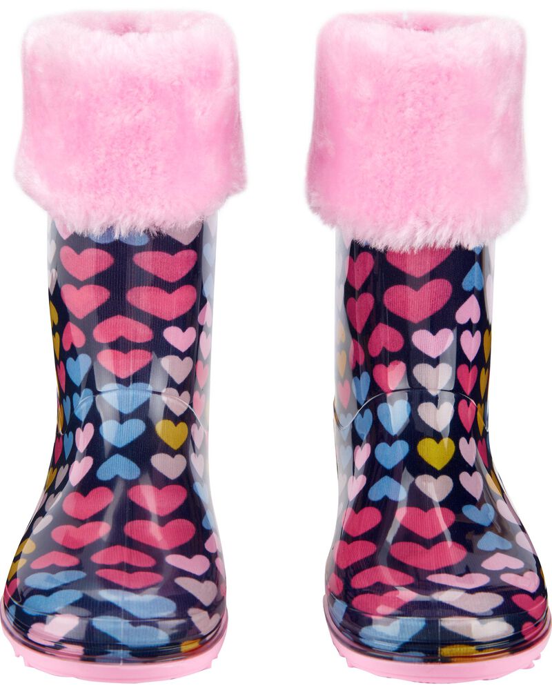 women fleece lined rain boots