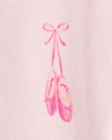 Product image 3 of Toddler Girl Ballet 100% Cotton 2-Way Zip 1-Piece Pajamas
