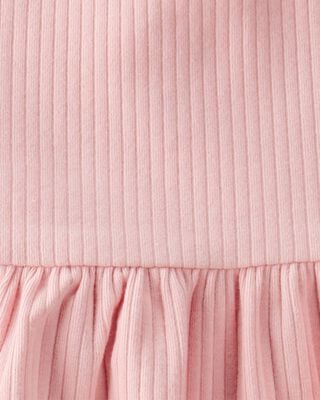 Product image 2 of Toddler 2-Piece Ribbed Tee & Pull-On Pant Set - Pink