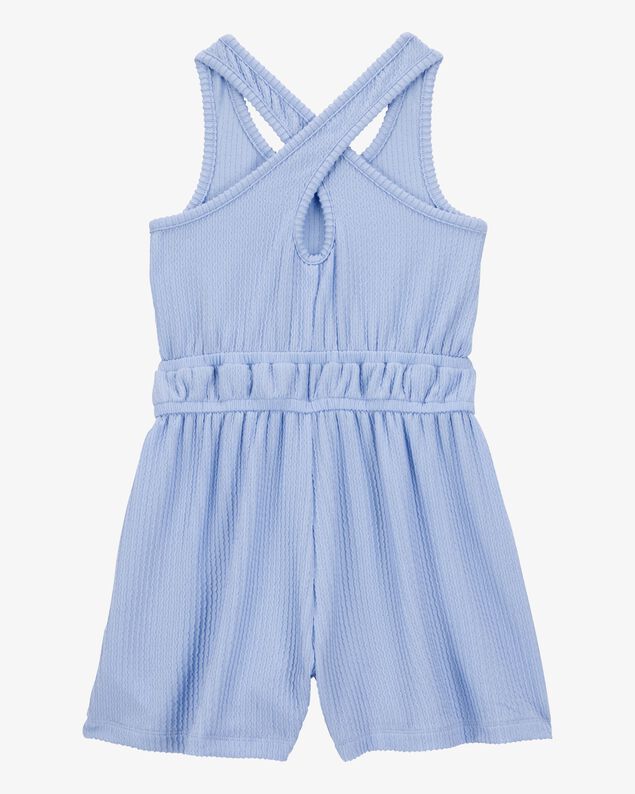 Product image 2 of Kid Ribbed Textured Romper - Blue