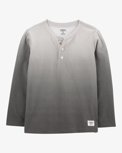  Product image 1 of Kid Ombre Long-Sleeve Henley Shirt - Gray
