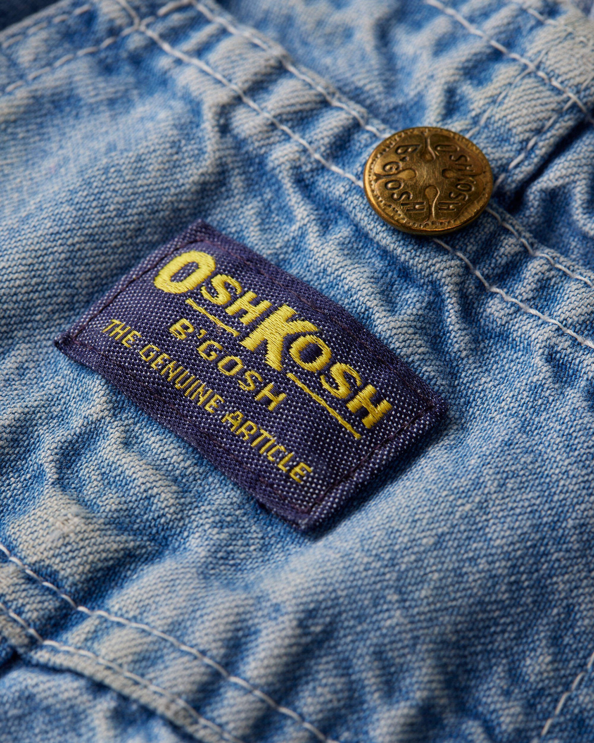 Toddler 2T Vintage Light Wash Denim Overalls from the OshKosh Archive Release, circa 1970s