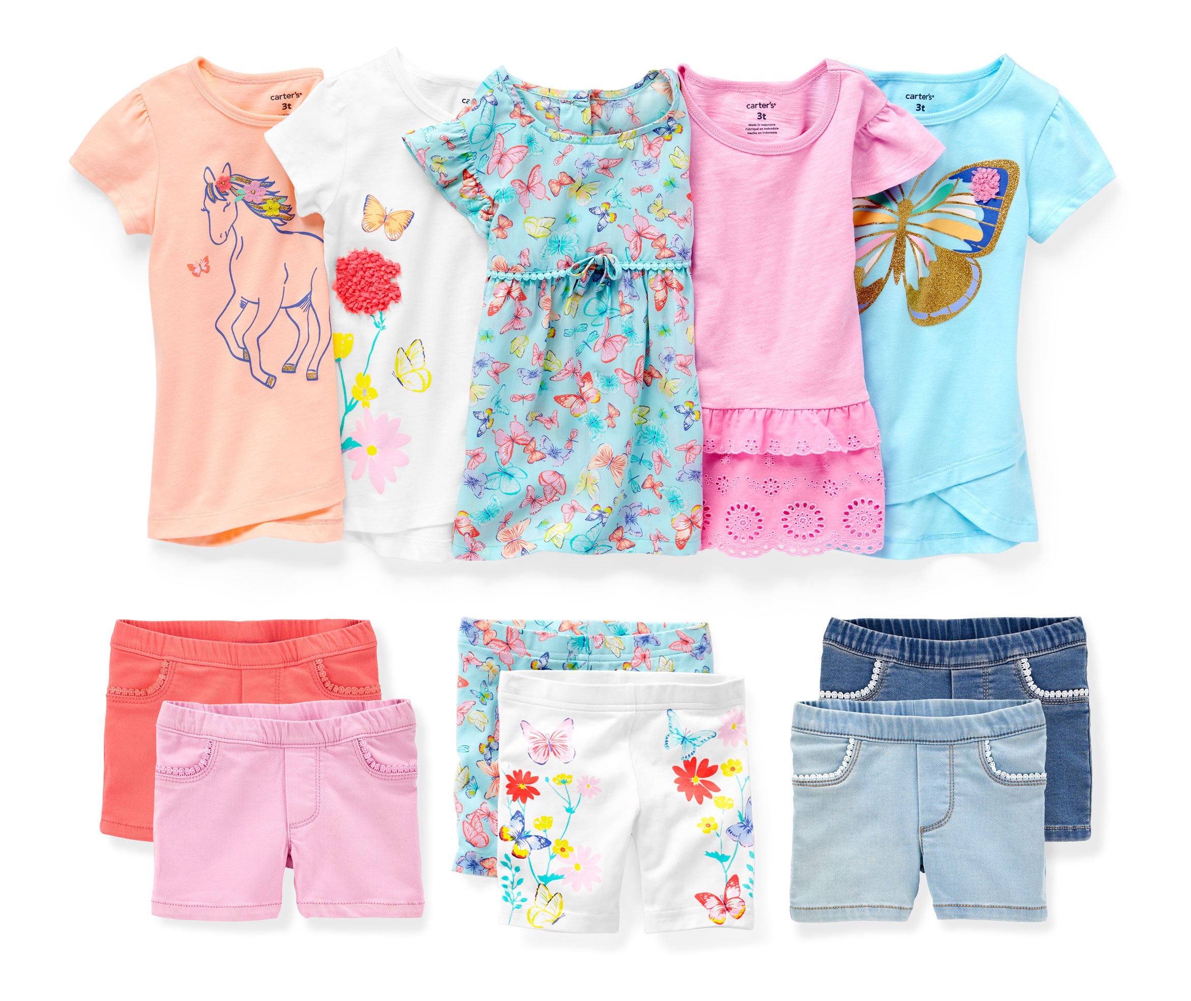 carters girls shorts