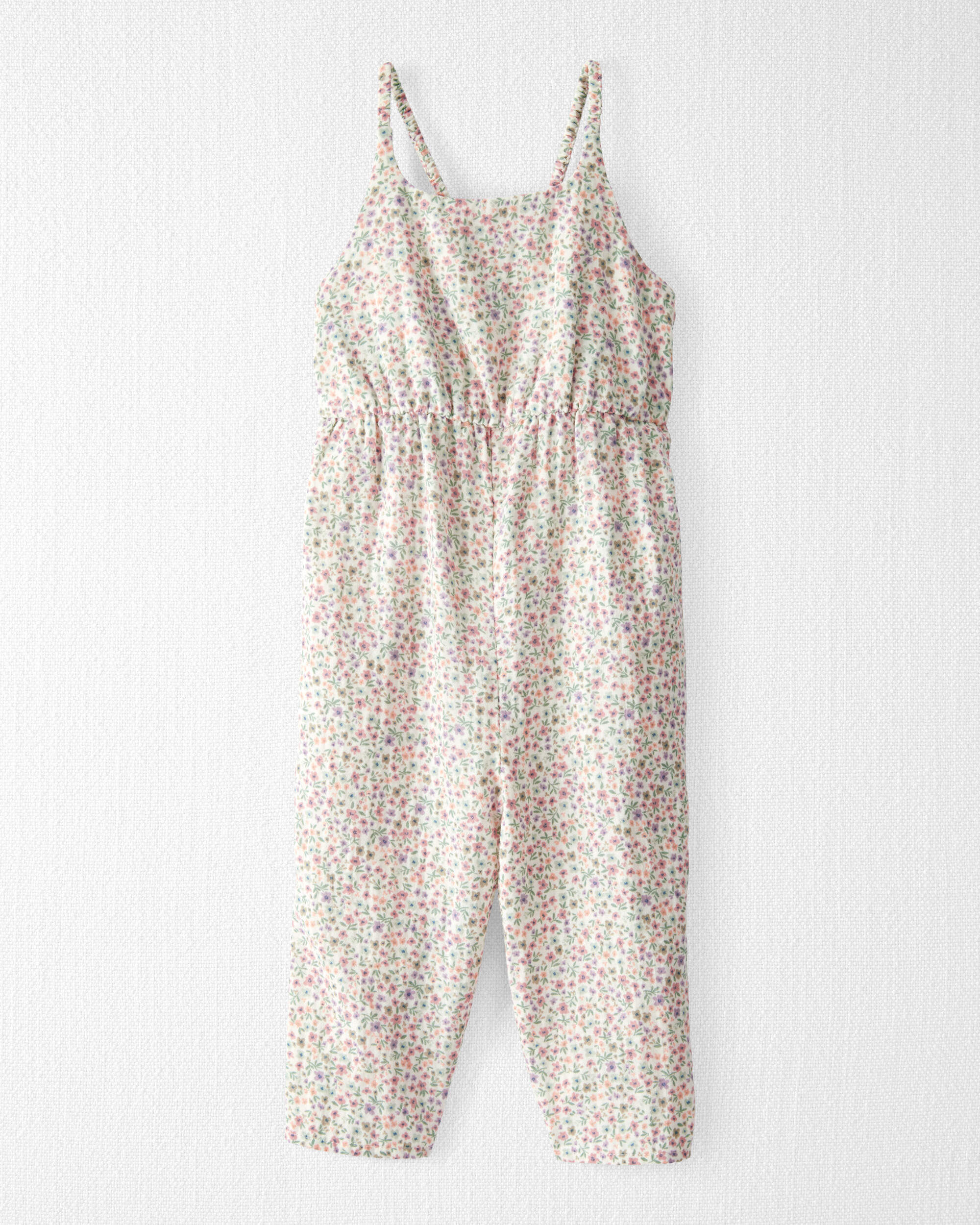 Toddler Organic Cotton Gauze Floral-Print Jumpsuit - Little