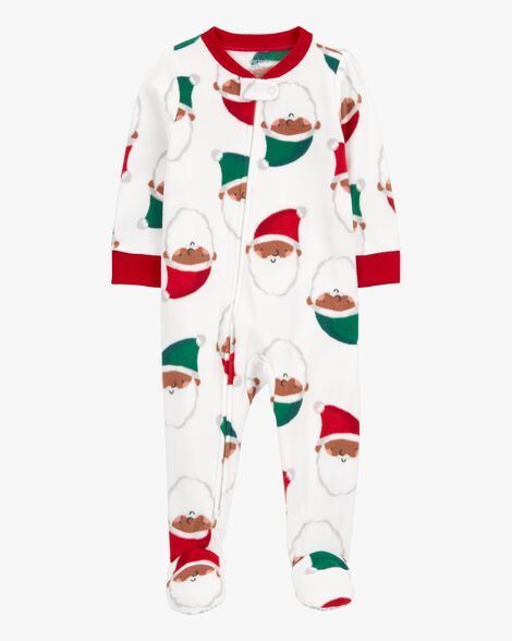Product image 1 of Baby 1-Piece Santa Fleece Footie Pajamas