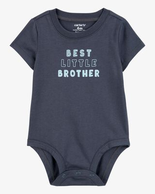 Product image 1 of Baby Best Little Brother Short-Sleeve Bodysuit - Blue