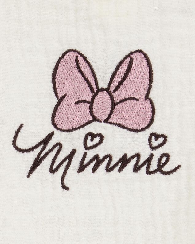 Product image 2 of Baby Girl 2-Piece Minnie Mouse Flutter-Sleeve Gauze Top & Short Set - Cream