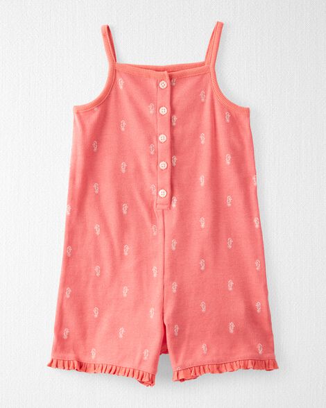  Product image 1 of Toddler Organic Cotton Knit Romper in Seahorse Print