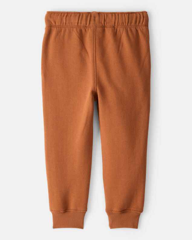 Product image 2 of Toddler Boy Solid Fleece Cotton Jogger - Brown