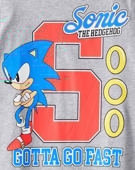Boys Sonic The Hedgehog Short-Sleeve Graphic Tee - Grey