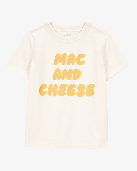 toddler boy mac & cheese short-sleeve graphic tee - ivory