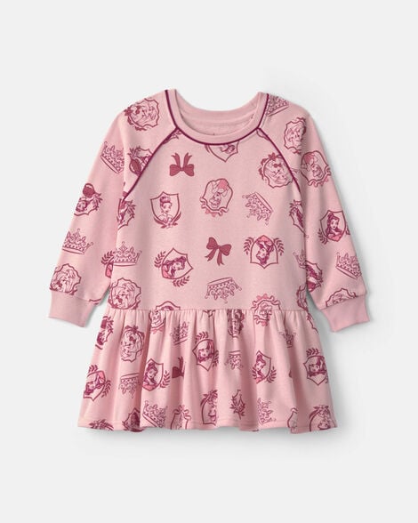 toddler girl disney© princess long-sleeve dress - pink
