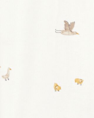 Product image 2 of Baby Mini Bird Print 2-Way Zip Cotton Sleep & Play Pajamas