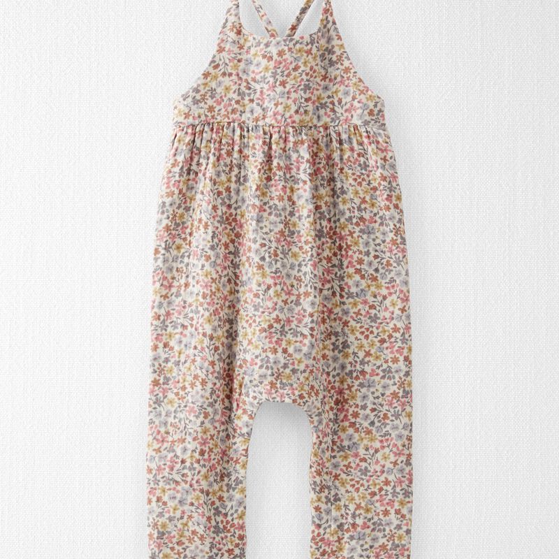 Multi Baby Floral Print Organic Cotton Jumpsuit | carters.com