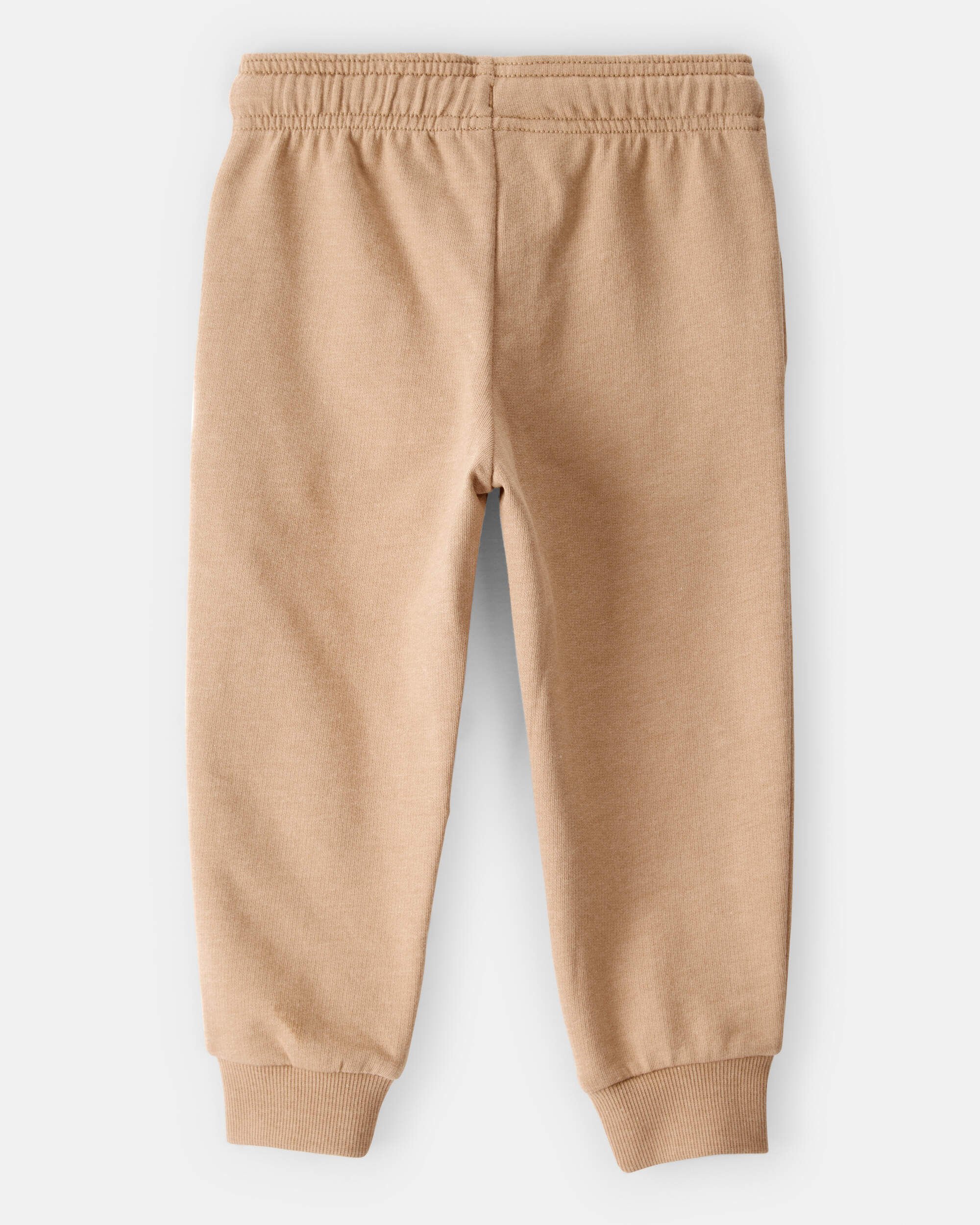 Toddler Boy Construction French Terry Jogger - Tan