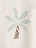 Palm Tree Print, Dark Sea Blue, Koala Brown - Baby 3-Pack Organic Cotton Tees, Selected