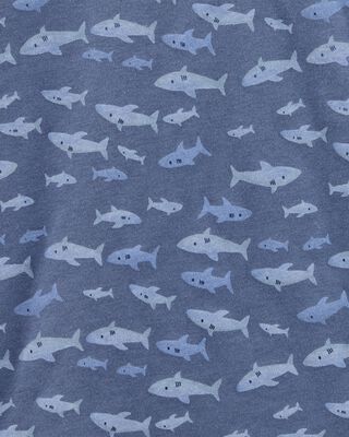 Product image 2 of Toddler Henley Fish Print Shirt - Blue