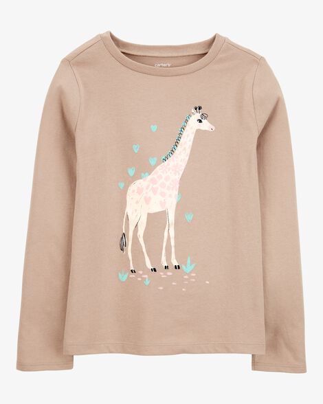  Product image 1 of Kid Giraffe Cotton Blend Graphic Tee