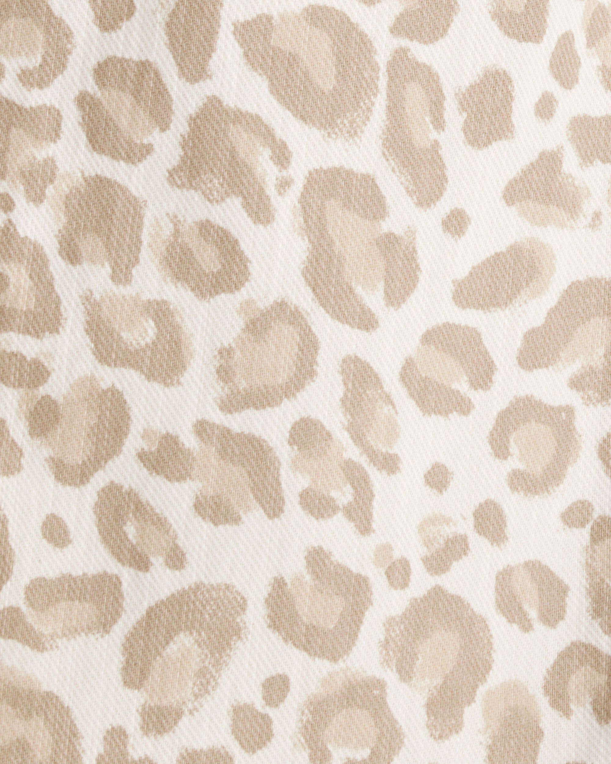 Toddler Girl Leopard Wide-Leg Pants - Ivory