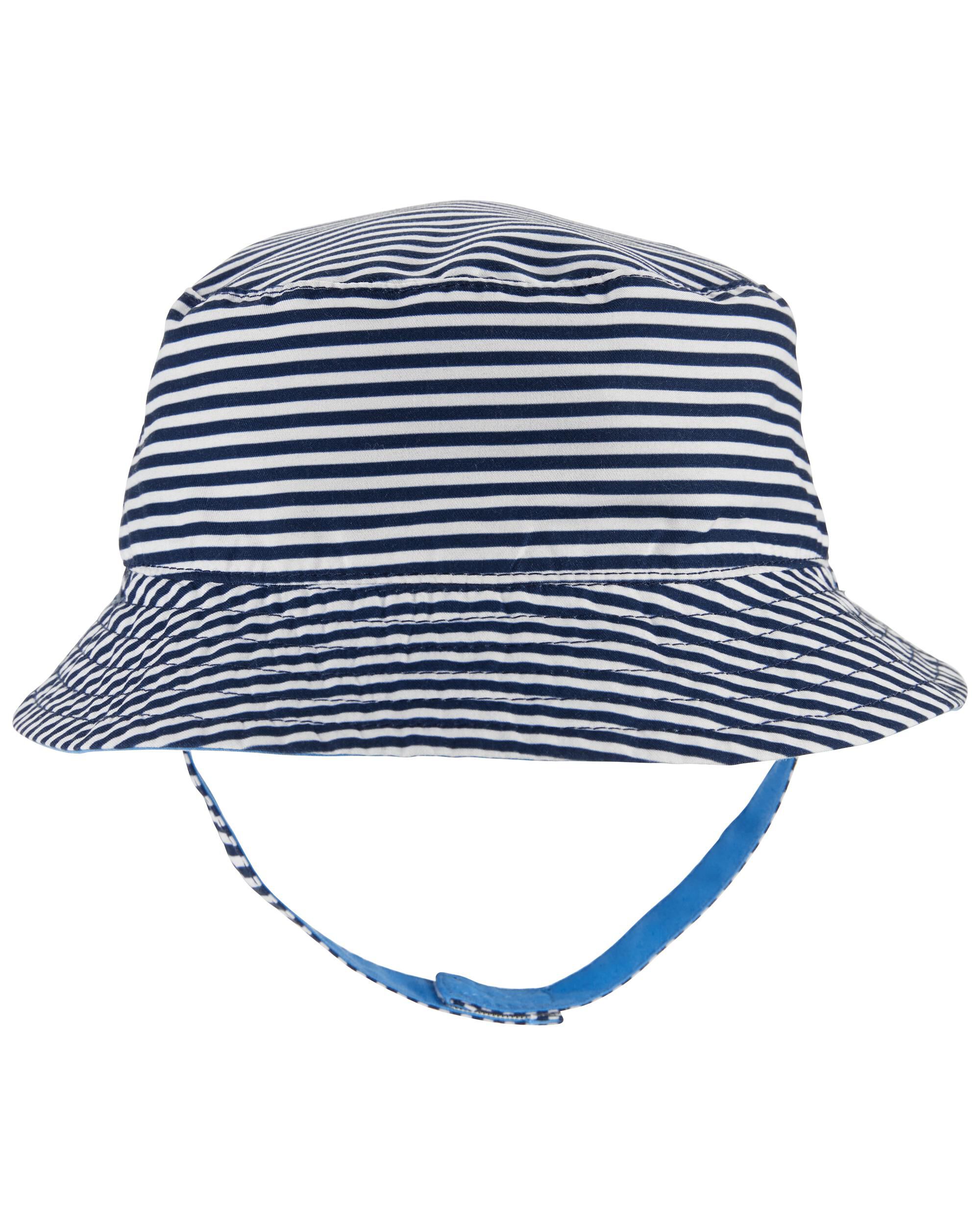 Carter's Striped Reversible Bucket Blue 