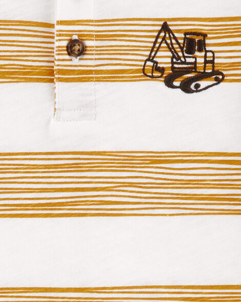  Product image 2 of Baby Construction Striped Henley Tee