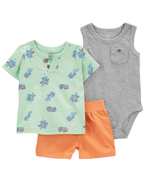 Product image 1 of Baby 3-Piece Palm Tree Diaper Cover Set
