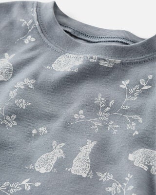 Product image 2 of Toddler Bunny Print Easter Organic Cotton 2-Piece Pajamas