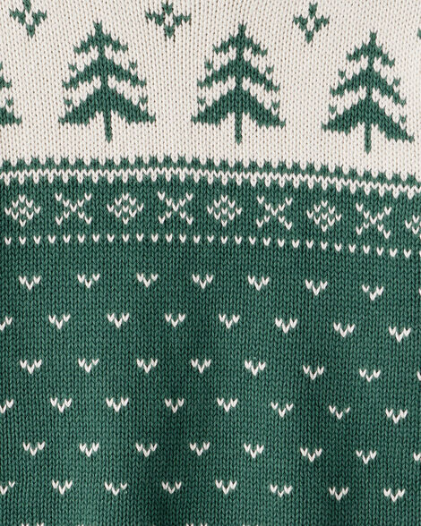 Product image 3 of Kid Organic Cotton Evergreen Fair Isle Sweater