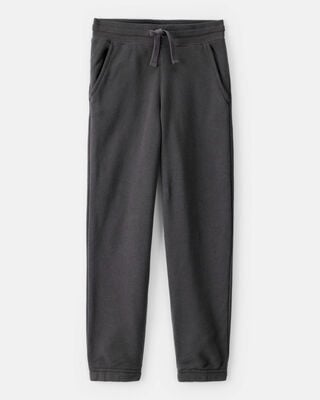 Kid Pull-On Drawstring Joggers - Dark Grey