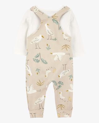 Product image 2 of Baby 2-Piece Bird Print Long-Sleeve Tee & Overall Set