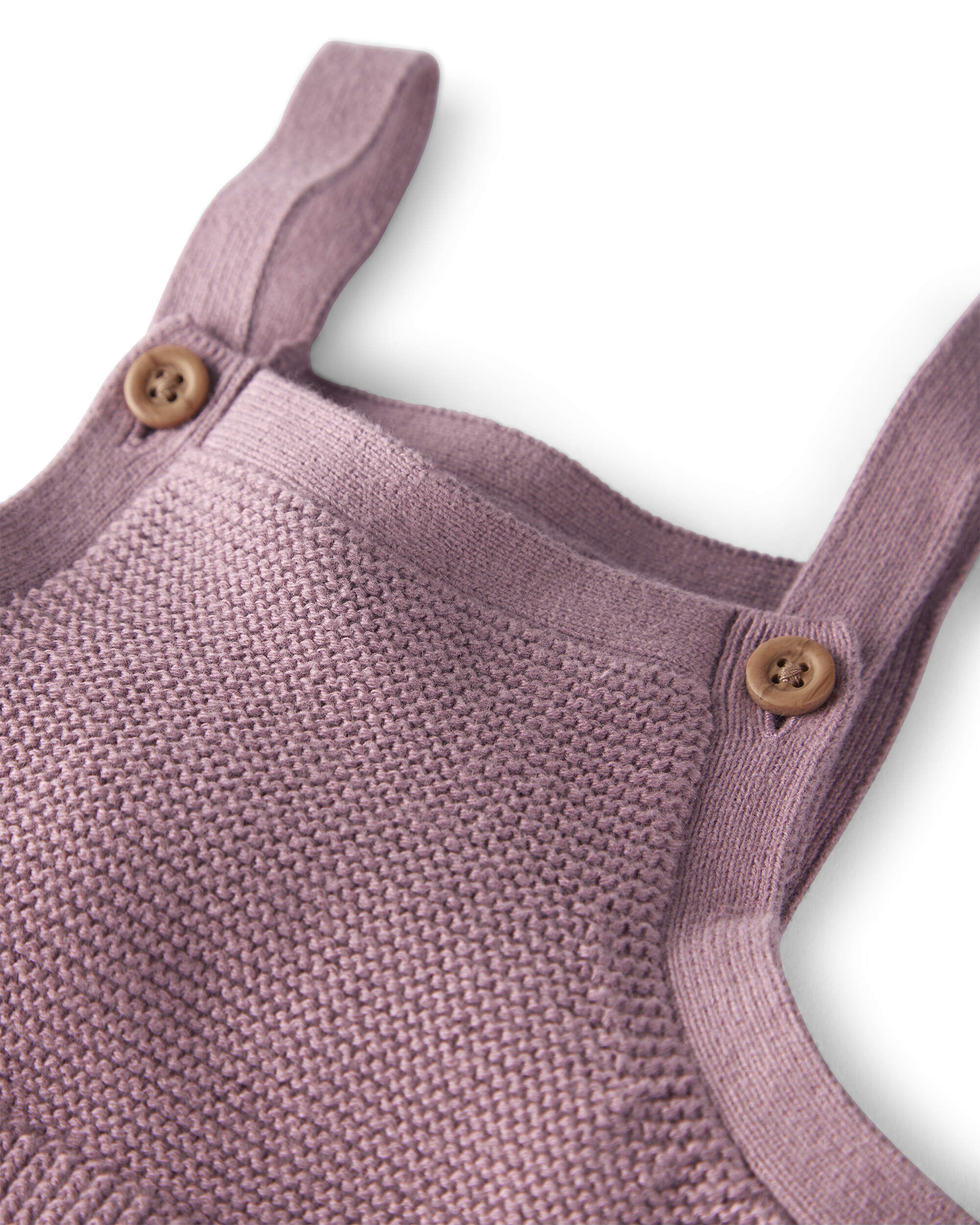 Baby Girl Organic Cotton Sweater Knit Overalls