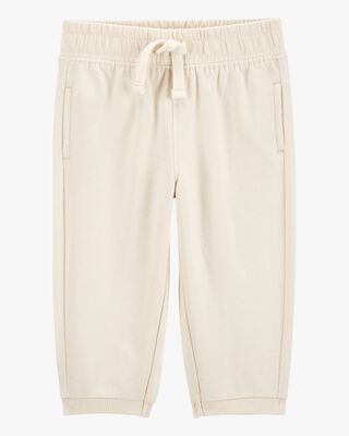 Product image 1 of Baby Pull-On French Terry Joggers - Cream