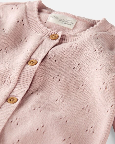  Product image 3 of Baby Organic Cotton Sweater Knit Pointelle Jumpsuit