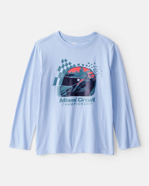 Product image 1 of Boys Miami Circuit Short-Sleeve Graphic Tee - Blue
