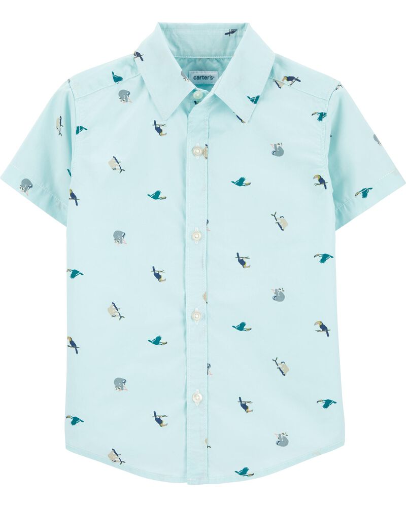Sloth Poplin Button Front Shirt Carters Com