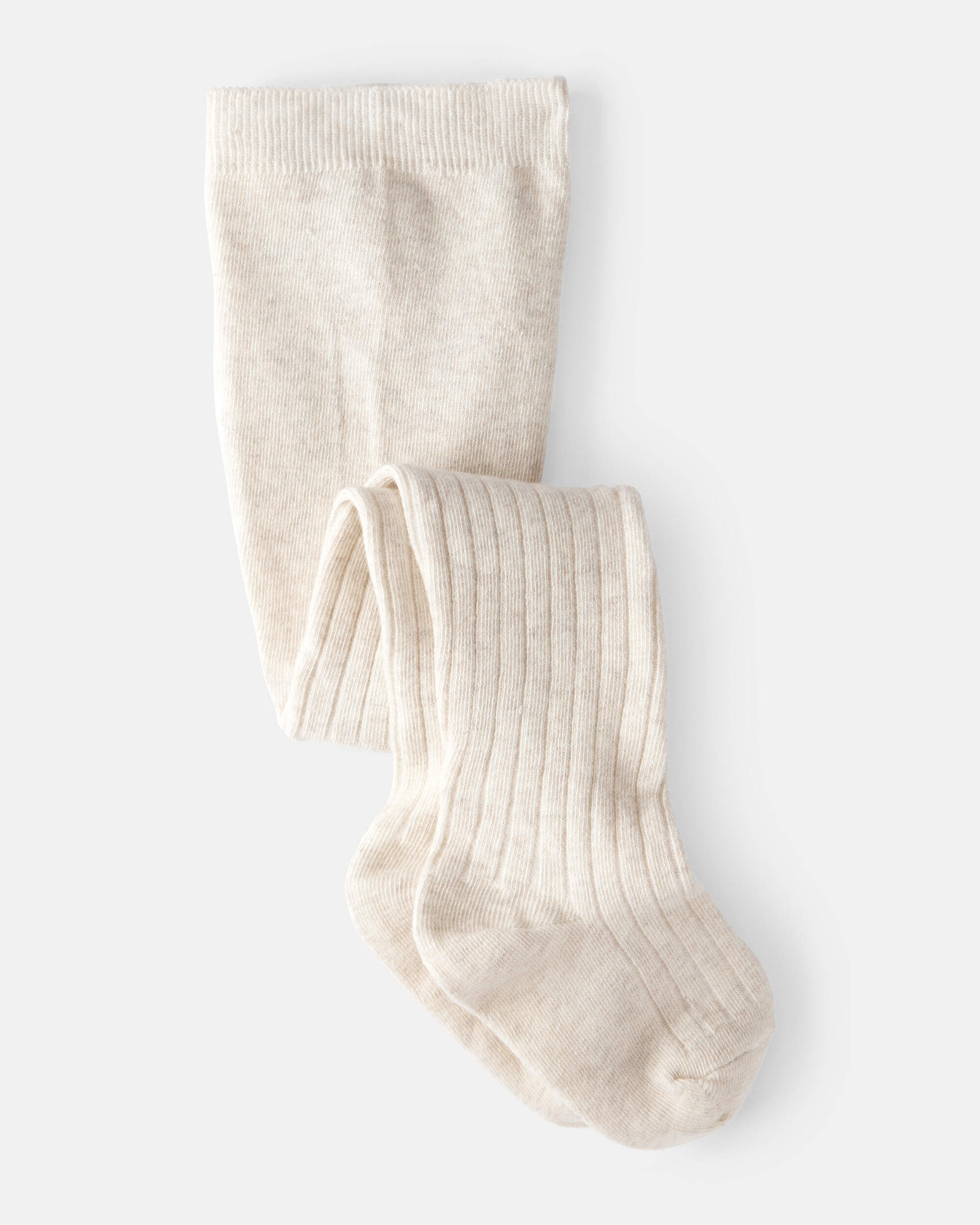 Toddler Girl Rib Tights - White