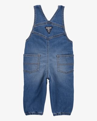 Product image 2 of Baby Knit-Like Denim Overalls - Medium Wash