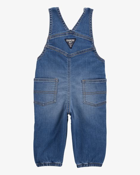  Product image 2 of Baby Knit-Like Denim Overalls - Medium Wash