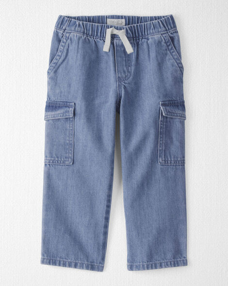 Toddler Organic Cotton Denim Cargo Pants