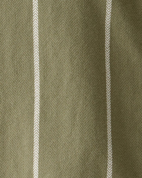 Product image 2 of Boys Striped Cotton Long-Sleeve Button-Down Shirt - Green