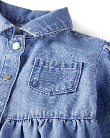 Product image 3 of Toddler Girl Organic Cotton Denim Dress