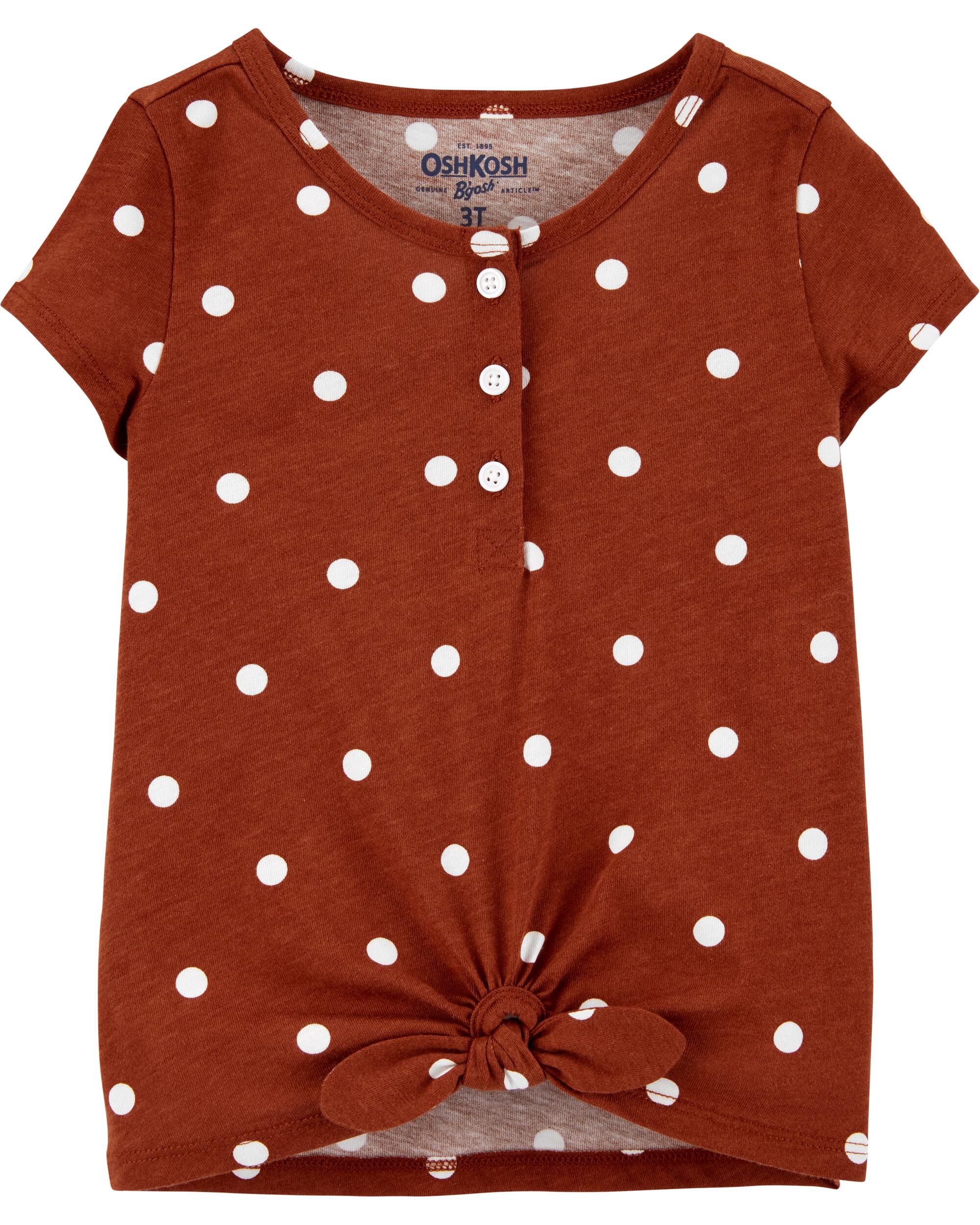 polka dot tie front top