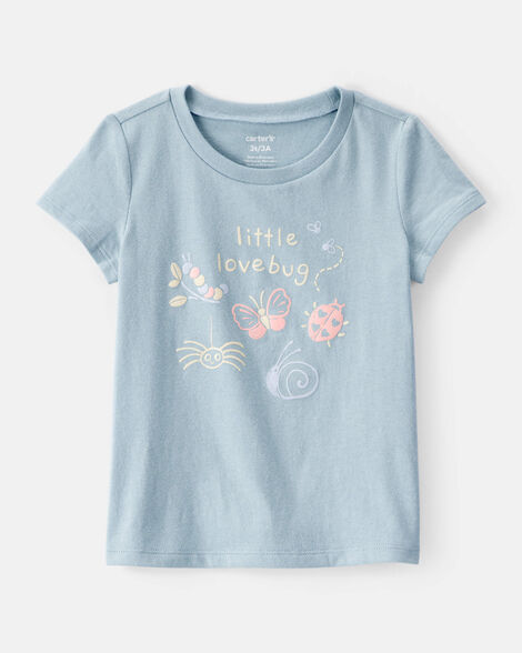 toddler girl lovebug short-sleeve graphic tee - blue