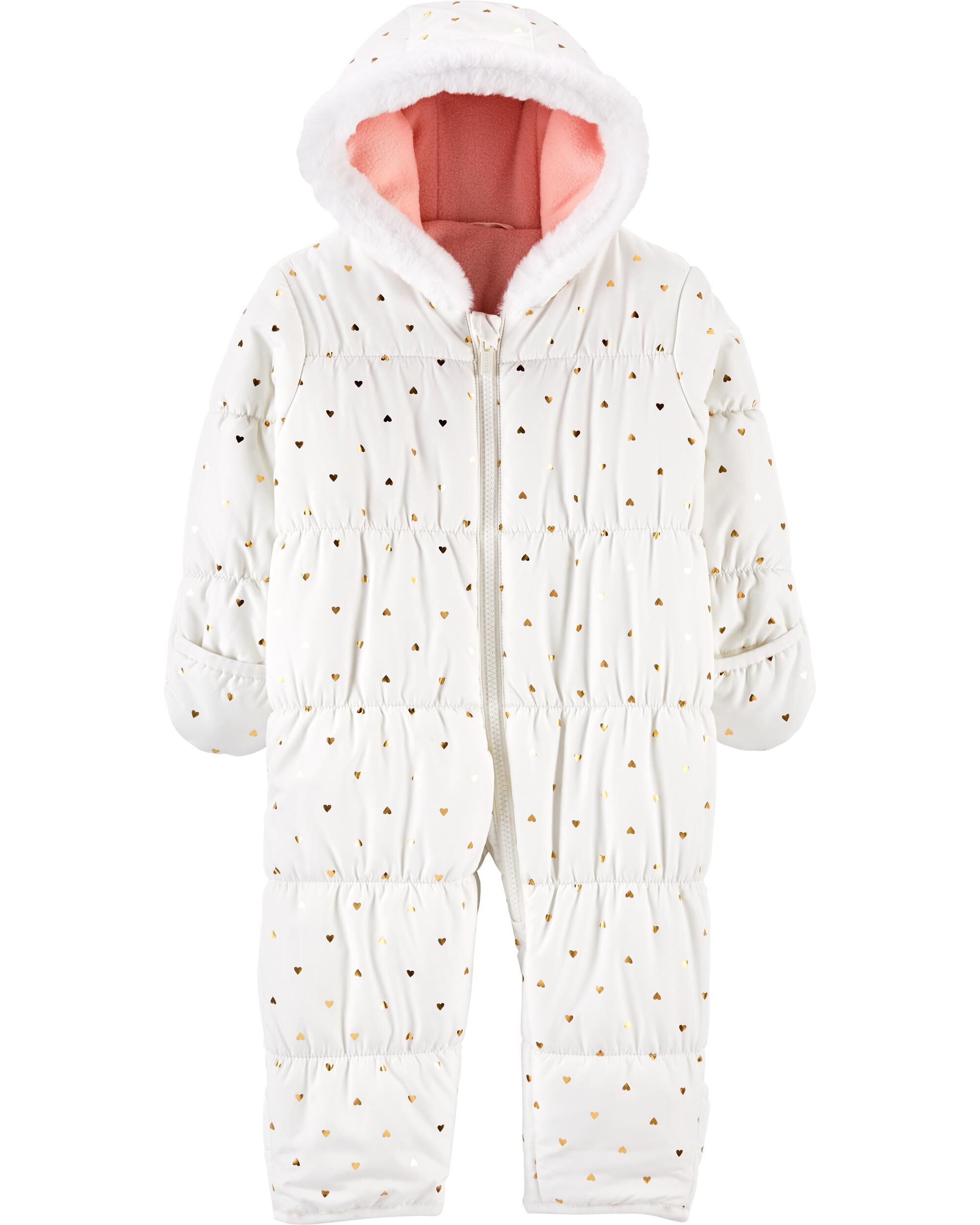 carters baby girl snowsuit