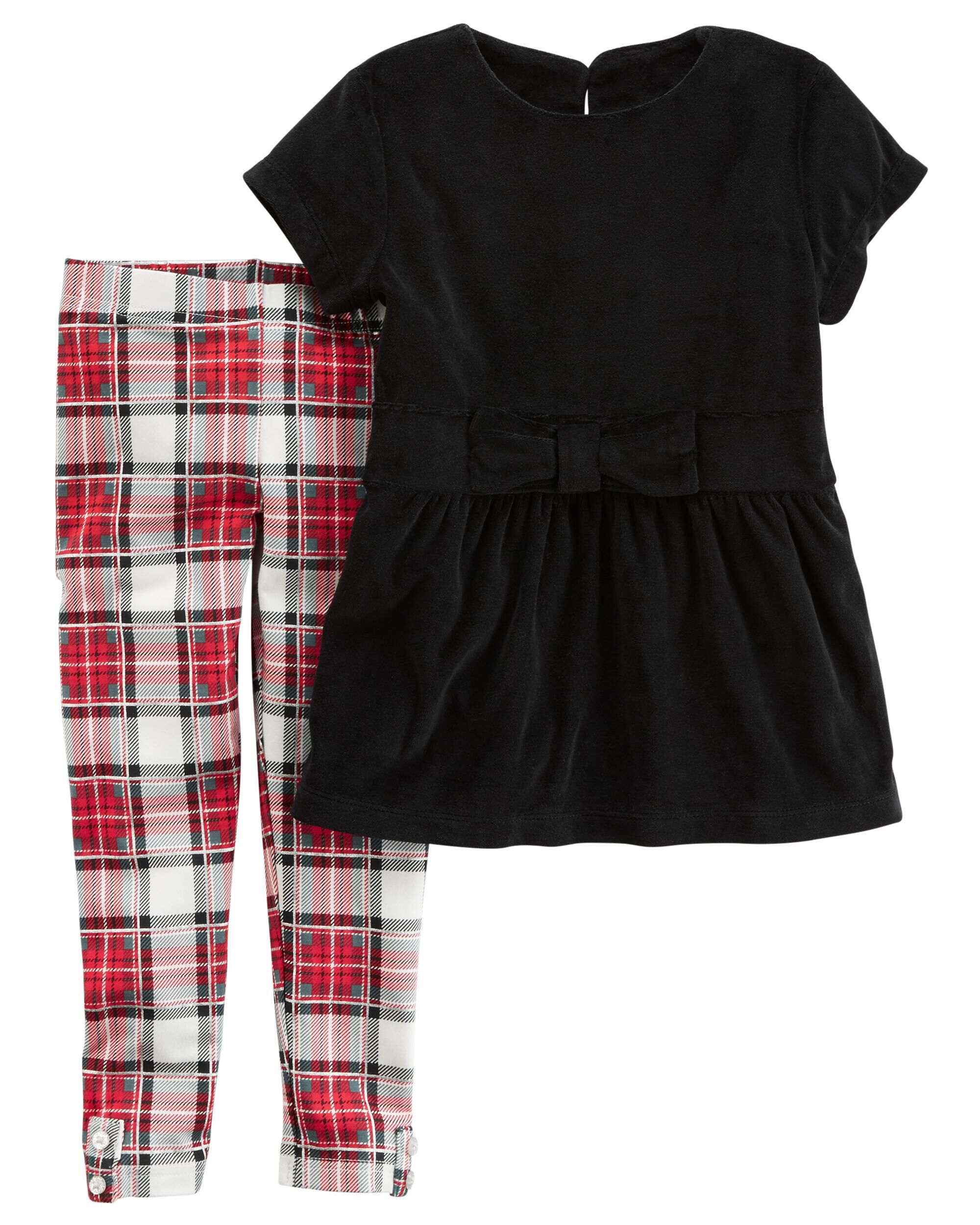 Carters Girls 12M-8 Velvet Leggings