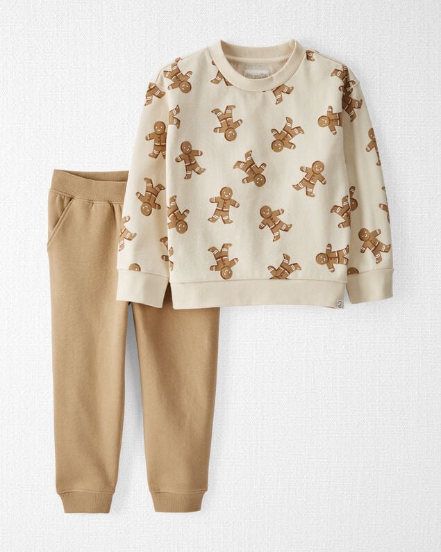 Product image 1 of Toddler 2-Piece Gingerbread Man Holiday Set Made with Organic Cotton