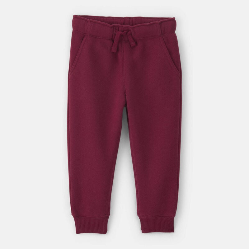 Toddler Boy Fleece Joggers - Burgundy